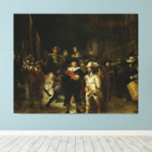 The Night Watch, Rembrandt van Rijn Canvas Afdruk (Insitu (Houten vloer))