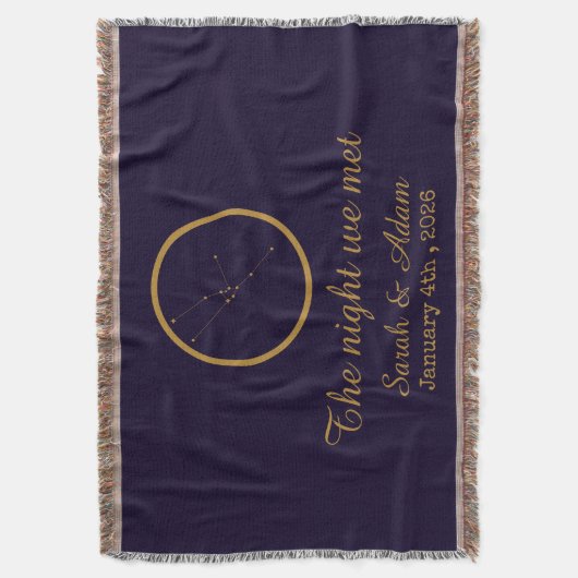 The Night We Met Star Map –Celestial love design Deken (Voorkant Verticaal)