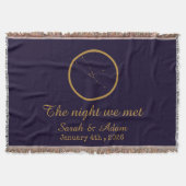 The Night We Met Star Map –Celestial love design Deken (Voorkant)