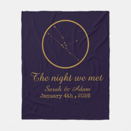 The Night We Met Star Map –Celestial love design Fleece Deken