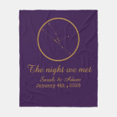The Night We Met Star Map –Celestial love design Fleece Deken (Voorkant)