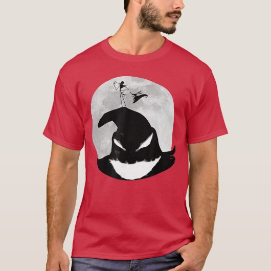 The Nightmare Before Christmas Oogie Boogie Maan v T-shirt (Voorkant)