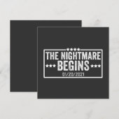 the nightmare begins kaart (Voorkant / Achterkant)