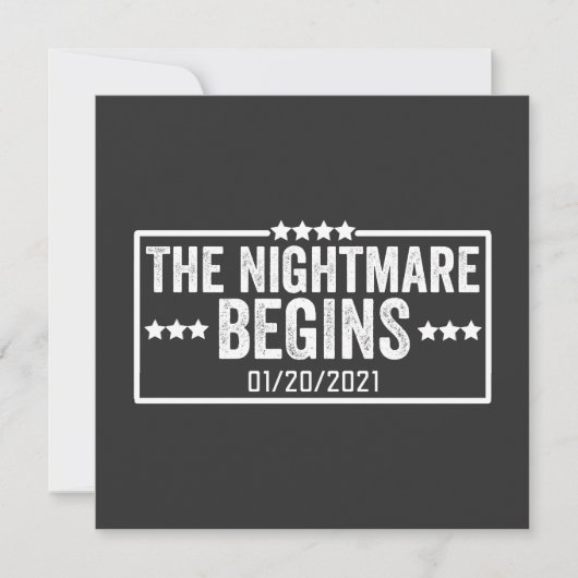 the nightmare begins kaart (Voorkant)