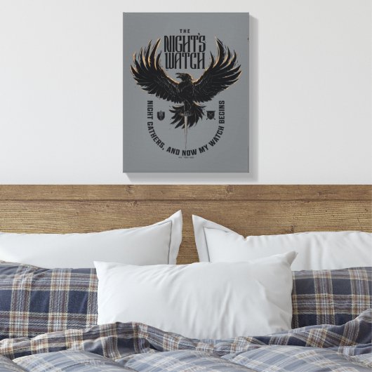 The Night's Watch Motto Canvas Afdruk (Insitu (Slaapkamer))