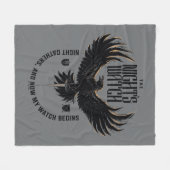 The Night's Watch Motto Fleece Deken (Voorkant (Horizontaal))