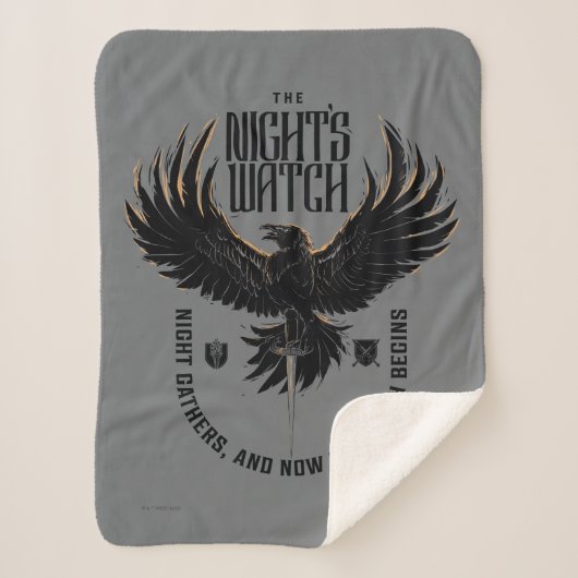 The Night's Watch Motto Sherpa Deken (Voorkant)
