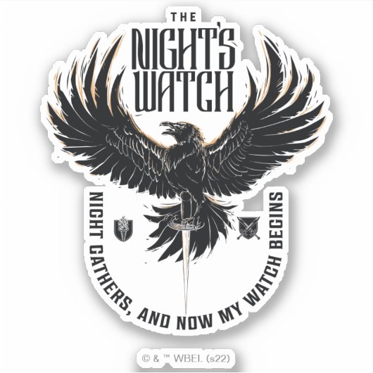The Night's Watch Motto Sticker (Voorkant)