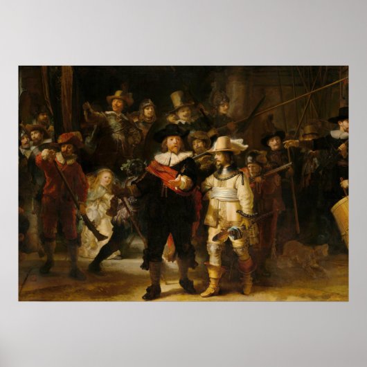 The Nightwatch by Rembrandt van Rijn Poster (Voorkant)