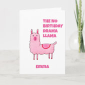 The No Birthday Drama Llama Kaart (Voorkant)