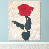 The Noble Rose: Japanese Art with Mythic Touch Canvas Afdruk (Insitu (Houten vloer))