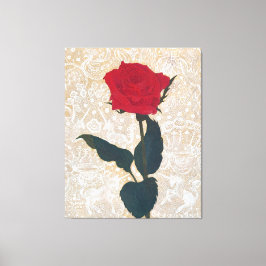 The Noble Rose: Japanese Art with Mythic Touch Canvas Afdruk