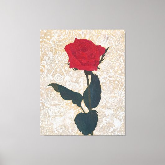 The Noble Rose: Japanese Art with Mythic Touch Canvas Afdruk (Voorkant)