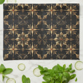 The Noël Kitchen Elegance - Black Theedoek (Gevouwen)