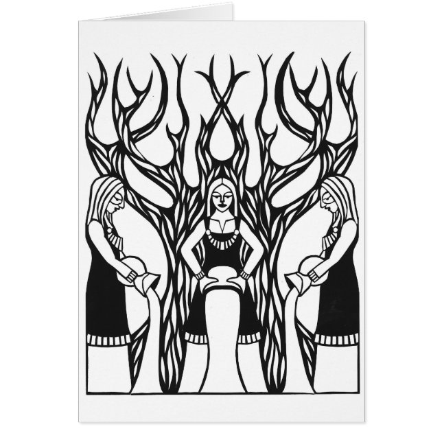 "The Norns" papercut van Jennifer Kuhns (Voorkant)