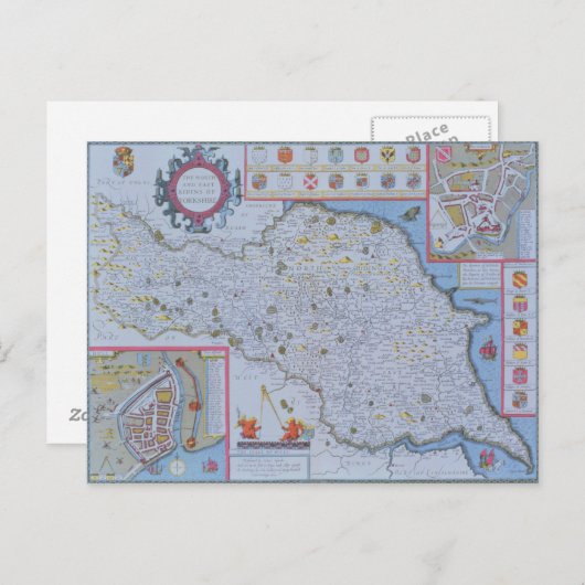 The North and East Ridings of Yorkshire Briefkaart (Voorkant / Achterkant)