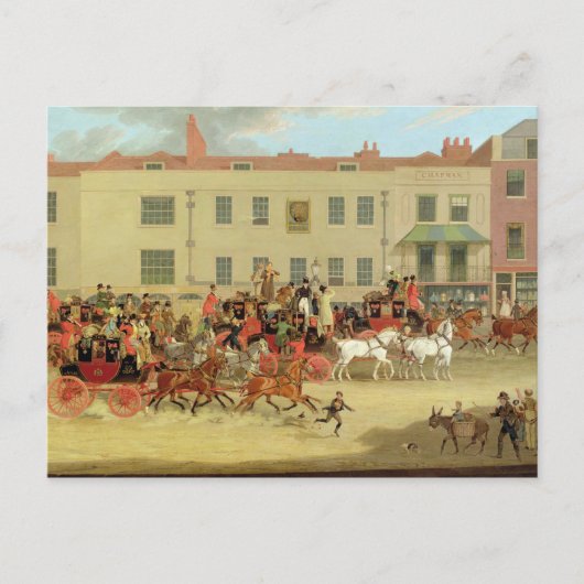 The North Country Mails at the Peacock, Islington, Briefkaart (Voorkant)