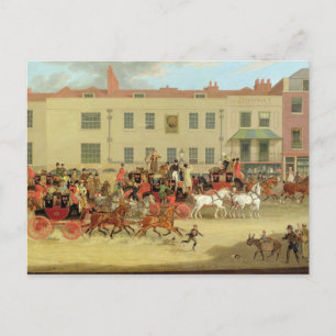 The North Country Mails at the Peacock, Islington, Briefkaart