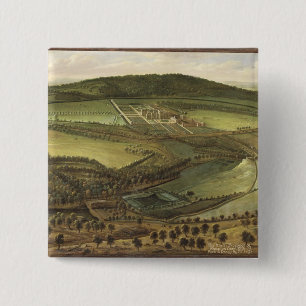 The North Prospect of Hampton Court, c.1699 (oil o Vierkante Button 5,1 Cm