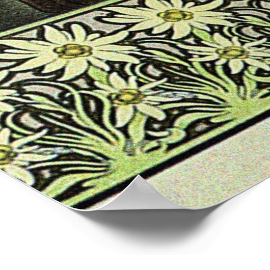 The North Star van Alphonse Mucha Poster (Hoek)