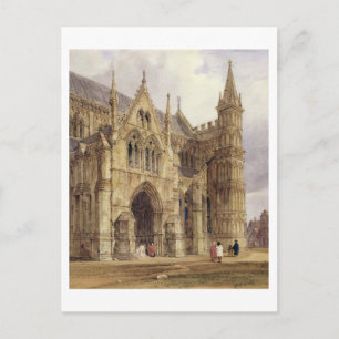 The North-West Porch of Salisbury Cathedral, 1832 Briefkaart