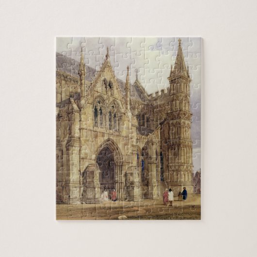 The North-West Porch of Salisbury Cathedral, 1832 Legpuzzel (Verticaal)