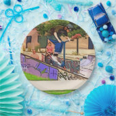 The Nosedive Landing - Scooter Rider Trick Papieren Bordje (Feest)