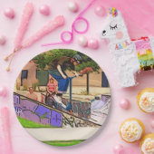 The Nosedive Landing - Scooter Rider Trick Papieren Bordje (Feest)