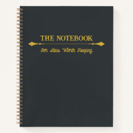 The Notebook | Minimalistisch Houtskoolgoud Journa Notitieboek