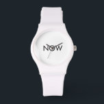 The NOW Watch White Horloge<br><div class="desc">A minimalist watch inspired by the idea that the most important moment in life is always now. Instead of constantly checking the time, this watch simply reminds you to return to the present moment. The clean design with the word NOW turns a watch into a small daily reminder to pause,...</div>