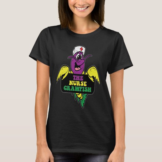 The Nurse Crawfish Mardi Gras Carnival Parade RN L T-shirt (Voorkant)