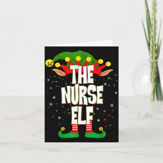 The Nurse Elf Christmas  Kaart (Voorkant)