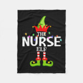 The Nurse Elf Christmas Matching Pajamas  Fleece Deken (Voorkant)