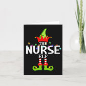 The Nurse Elf Christmas Matching Pajamas  Kaart (Voorkant)