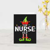 The Nurse Elf Christmas Matching Pajamas  Kaart (Gele Bloem)