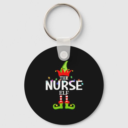 The Nurse Elf Christmas Matching Pajamas  Sleutelhanger (Voorkant)