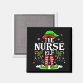 The Nurse Elf Christmas Nursing Funny Rn Christmas Magneet (Voorkant / Achterkant)