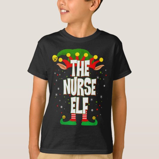 The Nurse Elf Christmas  T-shirt (Voorkant)