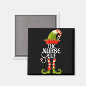 The Nurse Elf Family Matching Christmas 2023  Magneet (Voorkant / Achterkant)