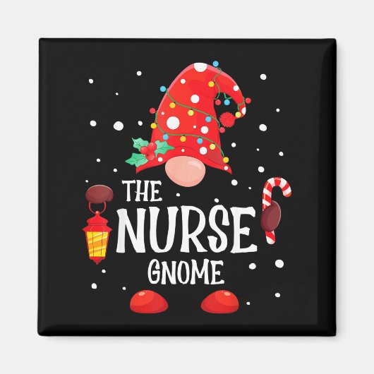 The Nurse Gnome Matching Family Christmas Gnome Pa Magneet (Voorkant)