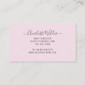 The Nurse Tarot Business Card Visitekaartje (Achterkant)