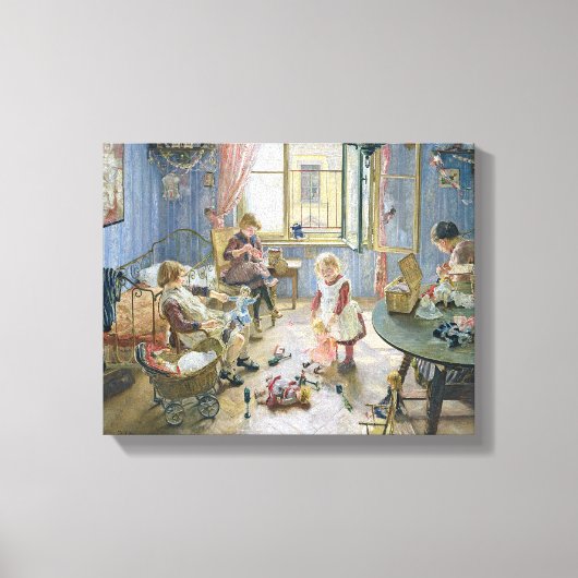 The Nursery, 1889 Canvas Afdruk (Voorkant)