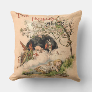 The Nursery Alice 1890 Antieke Wonderland Omslag Buitenkussen