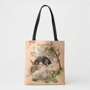 The Nursery Alice 1890 Antieke Wonderland Omslag Tote Bag