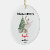 The Nutcracker Ballerina Custom Name & Role Keramisch Ornament (Rechts)