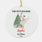 The Nutcracker Ballerina Custom Name & Role Keramisch Ornament (Voorkant)