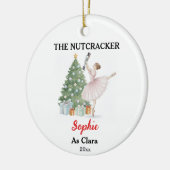 The Nutcracker Ballerina Custom Name & Role Keramisch Ornament (Links)