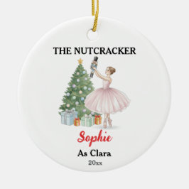The Nutcracker Ballerina Custom Name & Role Keramisch Ornament