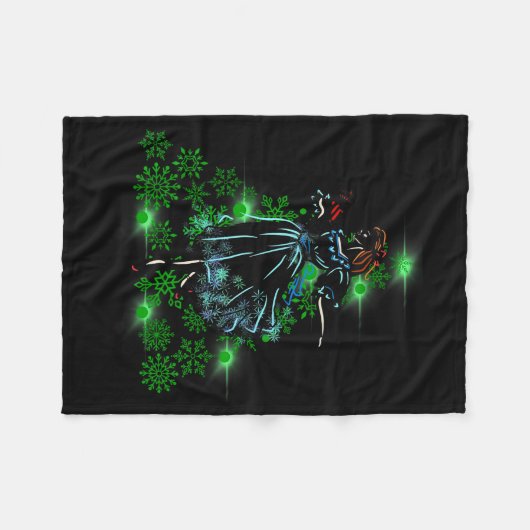 The Nutcracker Ballet And Clara Marie Christmas Tr Fleece Deken (Voorkant (Horizontaal))