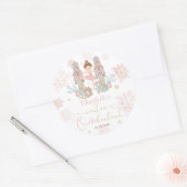 The Nutcracker Ballet Blush Pink Winter Onederland Ronde Sticker (Envelop)